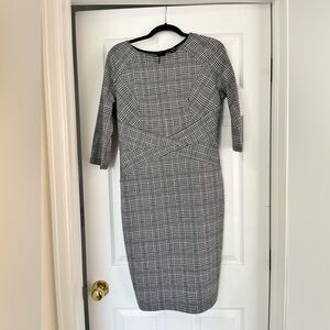 Grey and black plaid dress